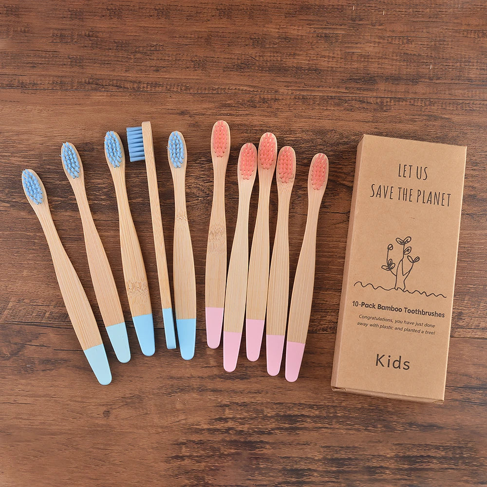 Escovas de Bambu 10 Unidades — Ecológicas e Sustentáveis