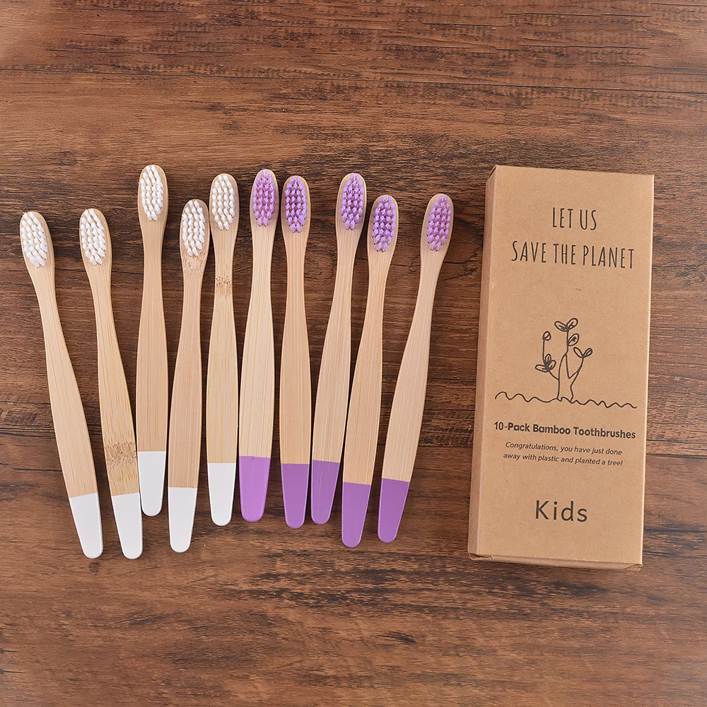 Escovas de Bambu 10 Unidades — Ecológicas e Sustentáveis