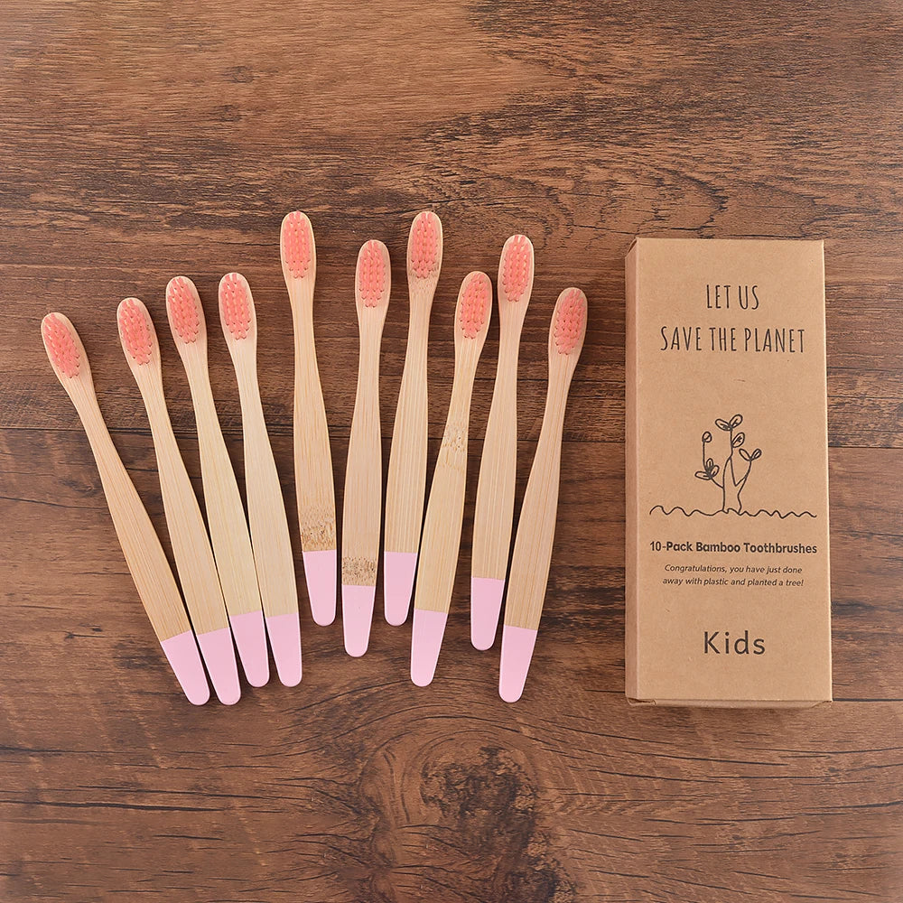 Escovas de Bambu 10 Unidades — Ecológicas e Sustentáveis