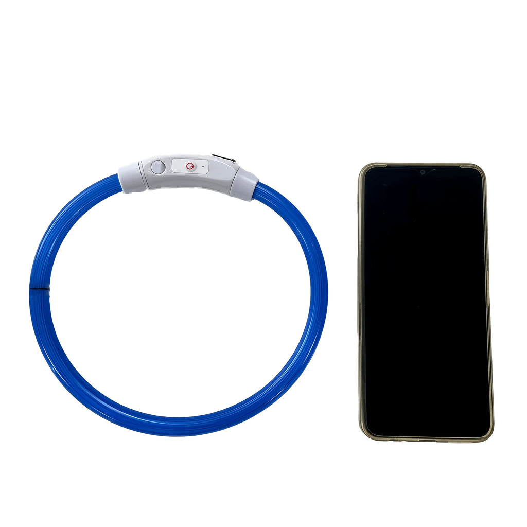 Coleira LED para Cães — USB Recarregável e Refletiva