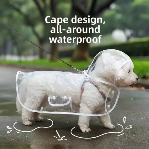 Capa de Chuva Transparente para Cães — Impermeável