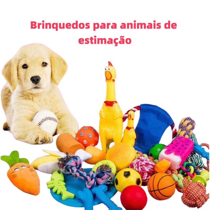 Kit 10 Brinquedos Anti-Estresse para Cachorro