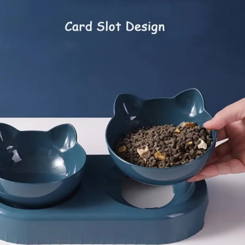 Comedouro Triplo para Gatos — Praticidade em 3 Compartimentos